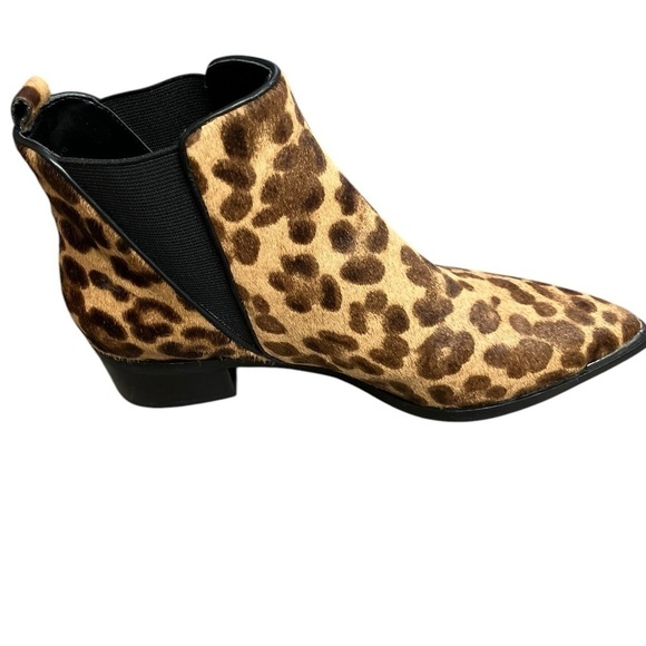Marc Fisher Mlyalely Leopard Calf Hair Pointed Toe Chelsea Boot Pull On Size 6 M - Picture 12 of 12